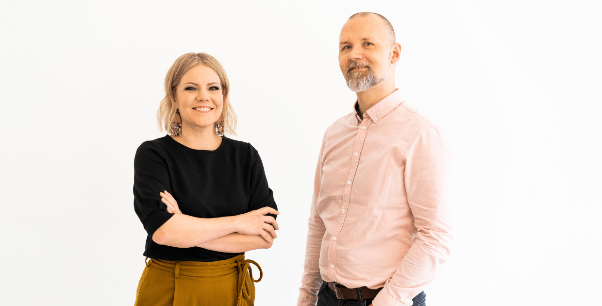 Eduskuntavaaliehdokkaat Jenni Aikio ja Teemu T. Kaskinen